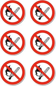 No open flame; fire, open source of ignition and smoking prohibited, prohibition sign: P003 - DIN EN