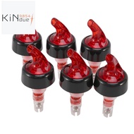 6 Pcs Measure Liquor Pourer,Plastic Measured Liquor Pourer Measuring Chamber Pourer Pour Spout Stopp