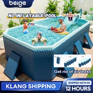 Beige Folding  Swimming pool Kids Pool  Big Size Kolam Renang Kolam Mandi Budak