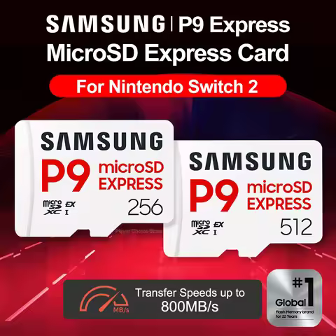 SAMSUNG Micro SD Express Card P9 for Nintendo Switch 2 Accessories 256GB 512GB Transfer Speed up to