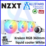 (ALLSTARS : We are Back / DIY PROMO) NZXT Kraken 360 RGB (LCD, White) / 1.54 inch LCD with NZXT CORE RGB (RL-KR360-W1) (Warranty 6years with TechDynamic