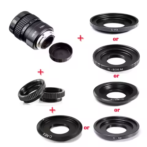 Black 25mm F1.4 CCTV TV Lens + C Mount for Micro 4/3 M4/3 Olympus EPL5 EPM3 EPL7 OM-D EP1 EP2 EP3 EP