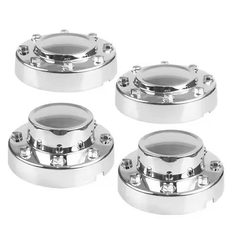 Front Chrome Center Hubcap Double Hub Cover 68081010AB 68081010AC For Dodge Ram 3500 2011-2018