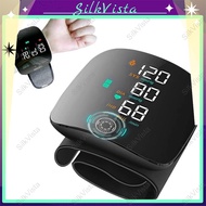 SilkVista Wrist Style Blood Pressure Monitor Rechargeable Digital With Big LCD Display Voice