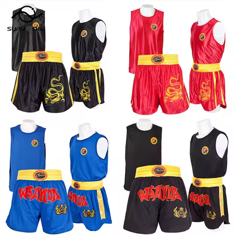 Shorts for Thai Boxing For Children Muay Thai Shorts Men Women MMA T Shirt Sanda Wushu BJJ Martial A