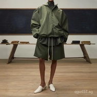 Hooded  Men's and Women's Patch Embroidered Letters FOG Windbreaker ESSENTIALS Same Style24FW KQGK