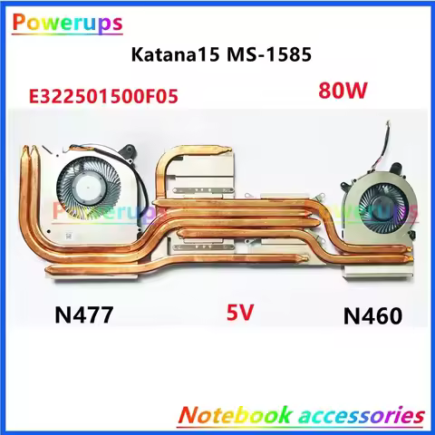 New Laptop CPU/GPU Cooler Heatsink&Fan For MSI Katana15 MS-1585 Pulse 15 B13V Sword15 M16 Katana17 G