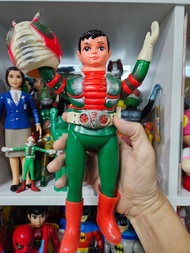 昭和70年代 Bandai 幪面超人 V3笠頭公仔 sofubi vinyl figure 30cm高 全原裝 中古美品