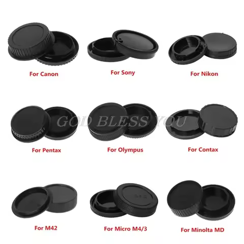 Camera Body Cap Rear Lens Cap For Canon Nikon Sony NEX For Pentax Olympus Micro M4/3 Panasonic M42 F