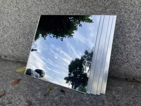 Square Self Adhesive Silver Acrylic Mirror,Non Glass Safety Mirror for Classroom Baby Kid Playroom H