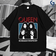Queen Bohemian Rhapsody Band T-shirt Men's Women's Unisex Cotton Combed Black 24s