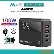 LDNIO A4808Q 65W / A4809C 100W  LED DISPLAY DESKTOP CHARGER PD SUPER FAST CHARGING DESKTOP CHARGER L