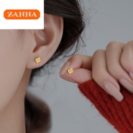 rantai emas 916 gold Multi layered roses stud earring for women  gift hypoallergenic No Color Change