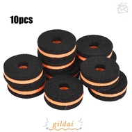 GILDAI 10 Pcs ​Cymbal Felt Pad​, ​Protection Sleeve​ ​Black and Orange ​Cymbal Stand Felt, Lightweig