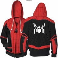 Spiderman Hoodie Miles Morales Jacket Zipper Sweatshirts Anime Hoodies Spider-Man Costume