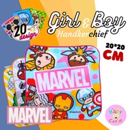 Marvel Handkerchief Toy Story Snoopy Baby Boy Kids Sapu Tangan Lelaki Cartoon Handkerchief 20cm * 20