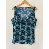 AX Covington Bouncy Fabric Size XL Chest 51 Inches Length 25 Plus Women's Shirt Floral Pattern
