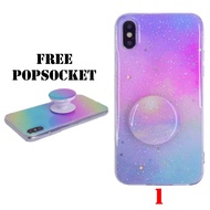 Vivo Y12S Y20 Y20S Rainbow Popsocket Soft Case