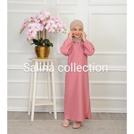 JUBAH BUDAK MUSLIMAH PLAIN COMO CREPE