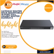 RUIJIE Rack-mountable 10-port full gigabit router providing one WAN port six LAN ports EG310GH-E