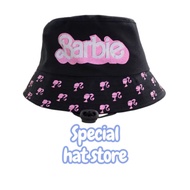 Barbie font screen-printed bucket hat children's bucket hat/