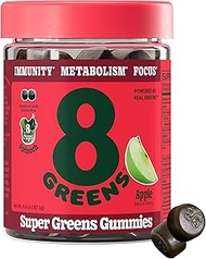 8Greens Daily Greens Gummies - Superfood Booster, Energy & Immune Support, Made with Real Greens, Gr