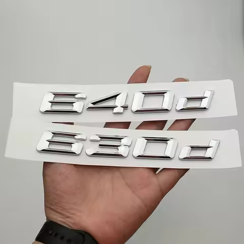 3D ABS Chrome Car Rear Trunk Badge Sticker Decal Cover For BMW 6 Series GT F06 F12 F13 Logo 630d 640