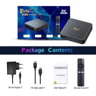 กล่องทีวีแอนดรอยด์13 TV HK1 K8 4K RK3528 2.4G 5G WiFi 6 BT5.0 5.0 8K 3D HDR H.265 64GB 32GB 16GB