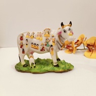 KOMATHA PASU KANDRU COW AND CALF MARBLE 16 cm HOME DECORATION SPRITUAL GOD DIVINE ITEM