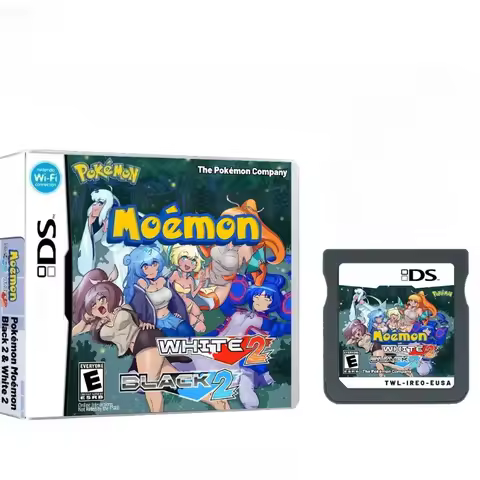 NDS Game Card Pokémon Moemon, Black 2 and White 2 US Version English Game