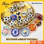 GANTUNGAN Acrylic Football Keychain Football Keychain/ Champion League Club Fans Keychain