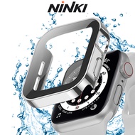 [Waterproof] Ninki Case with Screen Protector for iWatch Series 8/7/6/5/4 45mm 41mm 40mm 44mm , Hard PC Bumper Case for iWatch 7 45mm 41mm