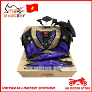 [100% ORIGINAL ] COVERSET MAGIC BOY LC135 V4 - V7 API BLACK PURPLE VIETNAM