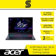 ACER Predator Helios Neo 16S AI PHN16S-71-907F Gaming Laptop - 16" OLED 240HZ/U9-275HX/32GB/1TB SSD/