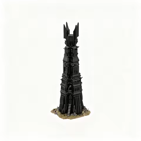 257pcs MOC The Hobbit And Lord Of The Rings The Rings Tower Orthanc Base Model Building Blocks Archi