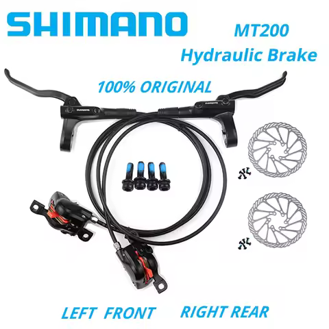 Original Shimano MT200 MTB Mountain Bike Hydraulic Disc Brake Left Front Right Rear 145CM Rotor RT56