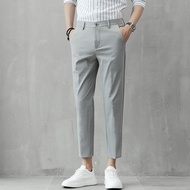 MNO.9 Fashion Korean Nine Pants slim กางเกงสแล็คชาย กางเกง5ส่วนชาย กางเกงเกาหลีชาย กางเกงผู้ชาย slac