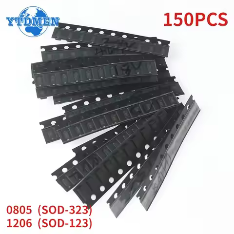 150PCS Zener Diode Kit SOD-123 1206 SOD-323 0805 Zener Diode SMD 15 Values 3.3V 4.7V 5.1V 5.6V 7.5V 
