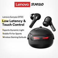 Lenovo SUNYAO GT101 Bluetooth Earbuds Wireless Earbuds Touch Control Dynamic Light for Esports Gamin