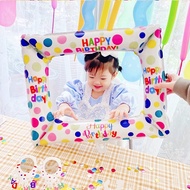 23 inch photo frame aluminum foil balloon children's birthday party decoration baby birthday photo p