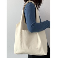 Ready Stock Student Tote Bag Korean Style Women Print Storage Canvas Shoulder Totebag