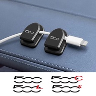 4PCS Multifunctional Car Mini Sticky Hooks Self Adhesive Convenience Hook For Fiat 500 500C 500X 500
