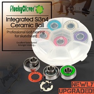 2026 New Black Ceramic ball Skateboard Bearing 608 Integrated Spacer Bearing for Double Rocker Surf 