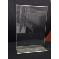 A5 Acrylic MENU DISPLAY 2MM - Acrylic Tent Card A5 - Acrylic Brochure Holder A5 - Acrylic QRIS Holde