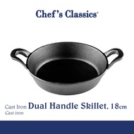 Chef's Classics Cast Iron Dual Handle Skillet, 18Cm Skillet,