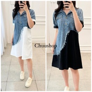 GENA DENIM DRESS POCKET / DRESS Wanita / DENIM DRESS