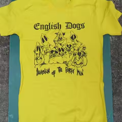Vtg English Dogs T Shirt Yellow Size S 2345Xl For Fan Ac3038