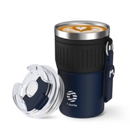 FJbottle Coffee Cup 400ml Vacuum Insulated Leak-Proof Tumbler 316 Stainless Steel Insulated Water Bo