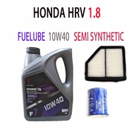 HONDA HRV 1.8 OIL FILTER + AIR FILTER + FUELUBE 10W40 SEMI SYNTHETIC ENGINE OIL