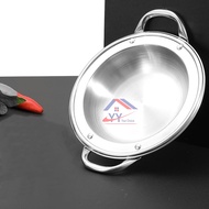 Stainless Steel Small Wok with Double Ears 20CM/30CM / Kuali Kecil/Double Handle Wok/Kuali Stainless